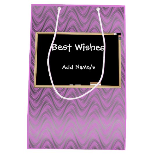 Aangepaste Bedankt voor leraar Medium Cadeauzakje (Achterkant)