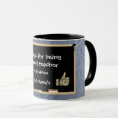 Aangepaste Bedankt voor leraar Mok (Voorkant rechts)