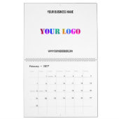 Aangepaste Bedrijf Logo en Tekst Bedrijfskalender Kalender (Feb 2027)