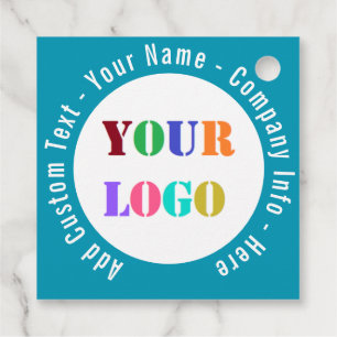 Aangepaste Bedrijf Logo en Tekst Business Gift Lab Bedankjes Labels