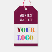 Aangepaste Bedrijf Logo en Tekst Gift Labels Uw Kl Cadeaulabel (Achterkant)