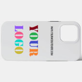 Aangepaste Bedrijf Logo en Tekst iPhone Case Sjabl (Achterkant (horizontaal))