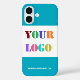Aangepaste Bedrijf Logo en Tekst iPhone Case Sjabl