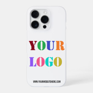 Aangepaste Bedrijf Logo en Tekst iPhone Case Sjabl 16 Pro Hoesje