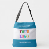 Aangepaste bedrijf Logo en tekst uw bedrijf Crossbody Tas (Achterkant)