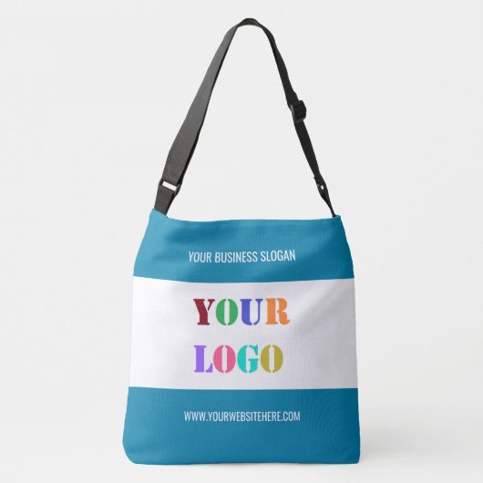 Aangepaste bedrijf Logo en tekst uw bedrijf Crossbody Tas (Achterkant)