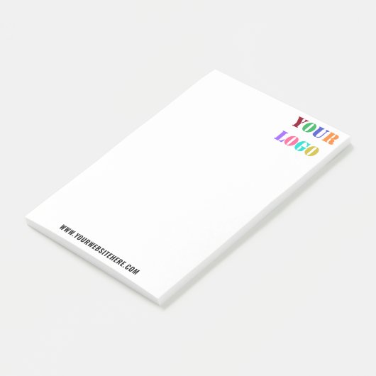 Aangepaste Bedrijf Logo en Tekst Website Post het Post-it® Notes (Schuin)