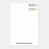 Aangepaste Bedrijf Logo en Tekst Website Post het Post-it® Notes (Voorkant)