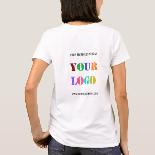 Aangepaste Bedrijf Logo en Tekst Zakelijk T-shirt