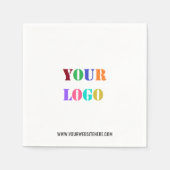 Aangepaste Bedrijf Logo en Tekst Zakelijke Servett Servet (Voorkant)