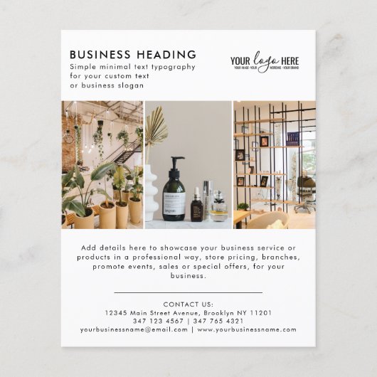 Aangepaste Bedrijf Logo Foto Zakelijke Marketing F (Voorkant)