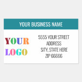 Aangepaste bedrijf logo naam adres labels sjabloon (Voorkant)