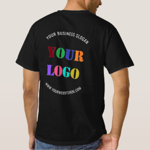 Aangepaste Bedrijf Logo Naam Website Zakelijk T-sh T-shirt