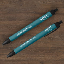 Aangepaste Bedrijf Logo & Tekst Blauwgroen Pen