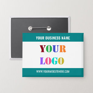 Aangepaste Bedrijf Logo Tekst en Kleur Business Bu Button