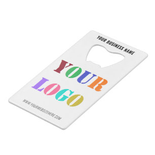 Aangepaste Bedrijf Logo Tekst Fles Opener Sjabloon Kredietkaart Flessenopener