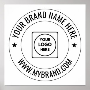 Aangepaste bedrijf logo tekst merk promotieposter poster