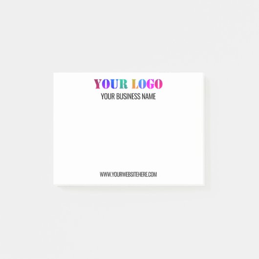 Aangepaste Bedrijf Logo Tekst Post-it® notes Sjabl (Voorkant)