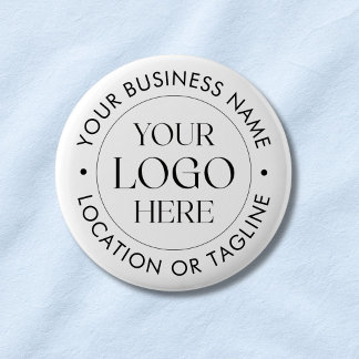 Aangepaste bedrijf logo tekst promotioneel ronde button 5,7 cm