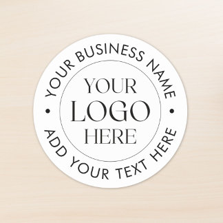 Aangepaste bedrijf logo tekst promotioneel ronde sticker