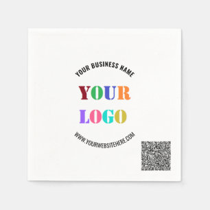Aangepaste Bedrijf Logo Tekst QR Code Napkins Sjab Servet