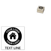 Aangepaste bedrijf logo tekst rubberstempel (Gestempeld)
