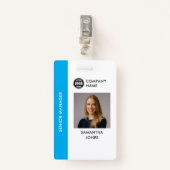 Aangepaste Bedrijf Medewerker ID Foto Badge ID Bad (Voorkant met clip)