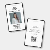 Aangepaste bedrijf personeel foto ID QR-code Badge (Voor- en achterkant)