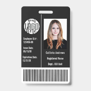 Aangepaste bedrijf personeel foto naam barcode log badge