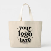 Aangepaste Bedrijf Zakelijke Logo Gepersonaliseerd Grote Tote Bag (Achterkant)
