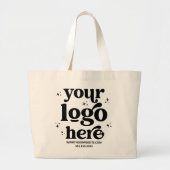 Aangepaste Bedrijf Zakelijke Logo Gepersonaliseerd Grote Tote Bag (Voorkant)