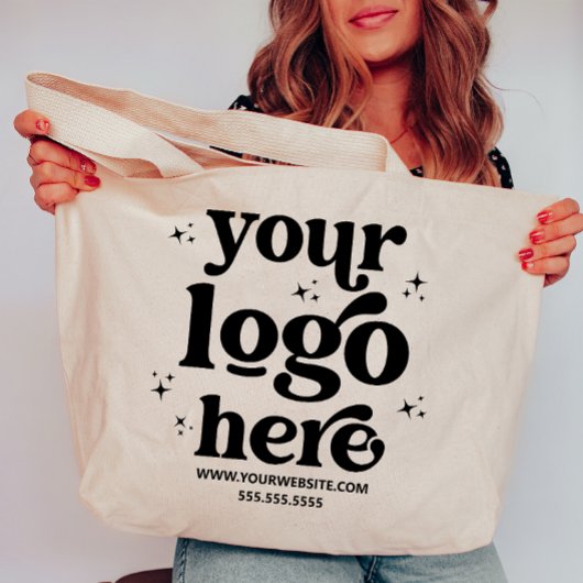 Aangepaste Bedrijf Zakelijke Logo Gepersonaliseerd Grote Tote Bag