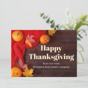 Aangepaste Bedrijfs Gelukkig Thanksgiving Pompoene Feestdagenkaart
