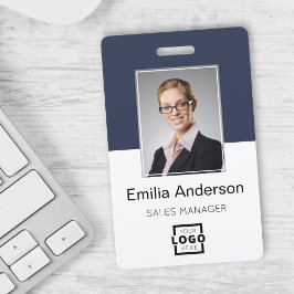 Aangepaste bedrijfs Logo Basic Bar Code Employee P Badge