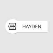 Aangepaste bedrijfs-Logo Basic Personeel Naam Naamplaatje (Voorkant)