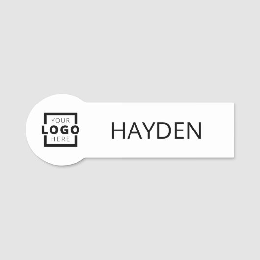 Aangepaste bedrijfs-Logo Basic Personeel Naam Naamplaatje (Voorkant)