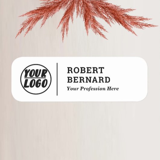 aangepaste bedrijfs logo met titel Modern Naamplaatje