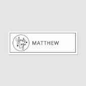 Aangepaste bedrijfs Logo Personeel Naam Basic Naamplaatje (Voorkant)