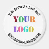 Aangepaste bedrijfs-Logo Promotie Sociale Media Na Magneet (Voorkant)