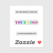 Aangepaste bedrijfs-Logo Promotie Sociale Media Na Sticker (Vel)
