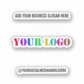 Aangepaste bedrijfs-Logo Promotie Sociale Media Na Sticker (Voorkant)