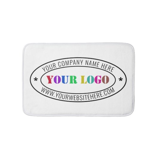 Aangepaste bedrijfs Logo Stamp - Aangepast Badmat (Voorkant)