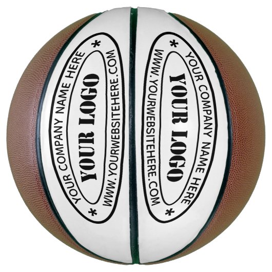 Aangepaste bedrijfs Logo Stamp - Aangepast Basketbal (Verticaal)