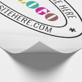 Aangepaste bedrijfs Logo Stamp - Aangepast Cadeaupapier (Hoek)