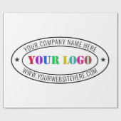 Aangepaste bedrijfs Logo Stamp - Aangepast Cadeaupapier (Vlak)