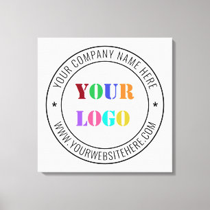 Aangepaste bedrijfs Logo Stamp - Aangepast Canvas Afdruk