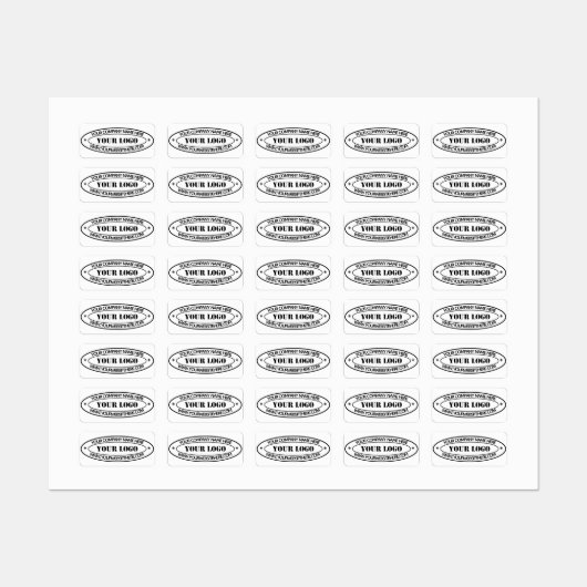 Aangepaste bedrijfs Logo Stamp - Aangepast Labels (Vel)