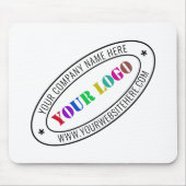Aangepaste bedrijfs Logo Stamp - Aangepast Muismat (Voorkant)