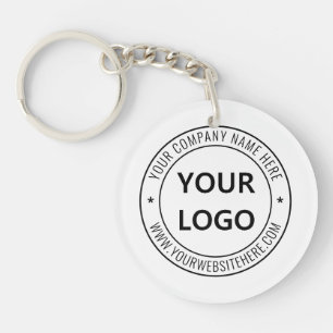 Aangepaste bedrijfs Logo Stamp - Aangepast  Sleutelhanger