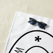 Aangepaste bedrijfs Logo Stamp - Aangepast Strandlaken (In situ)